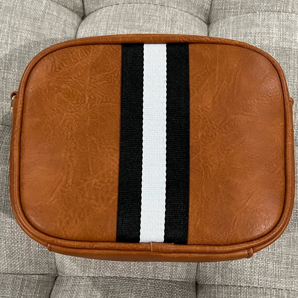New Social Threads x the Motherchic striped Camera Bag